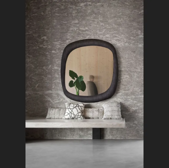 Specchio con cornice in tessuto Bold H120 di Midj