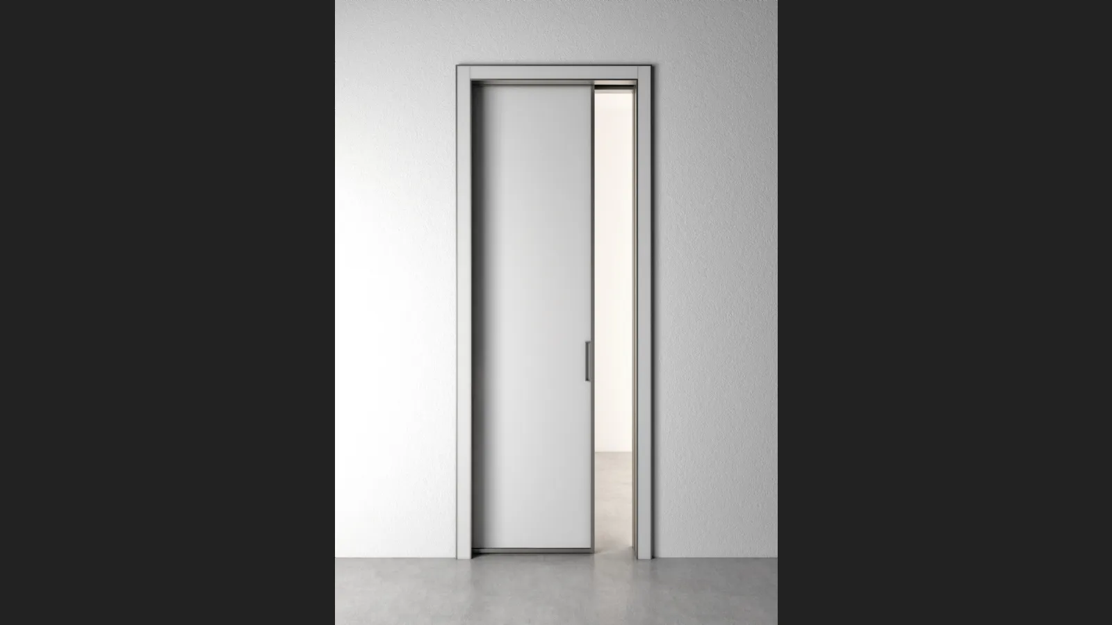 Porta per interni scorrevole in vetro bianco con telaio in alluminio Prima di Albed