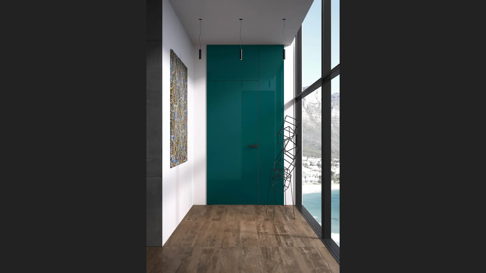 Porta battente per interni Boisè in legno laccato lucido di Albed