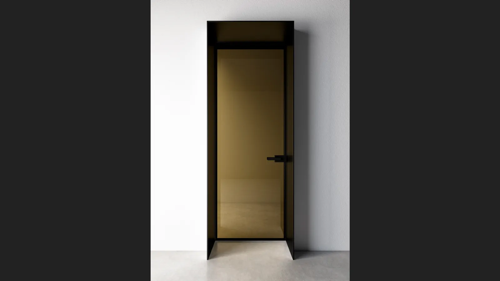 Porta per interni Entre Deux in vetro con telaio in alluminio di Albed