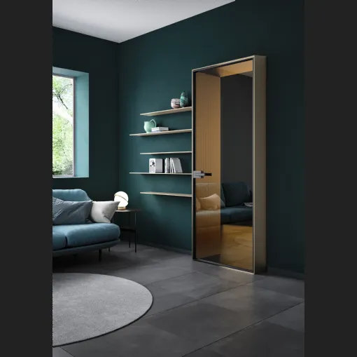 Porta per interni in vetro con telaio in alluminio Entre Deux di Albed