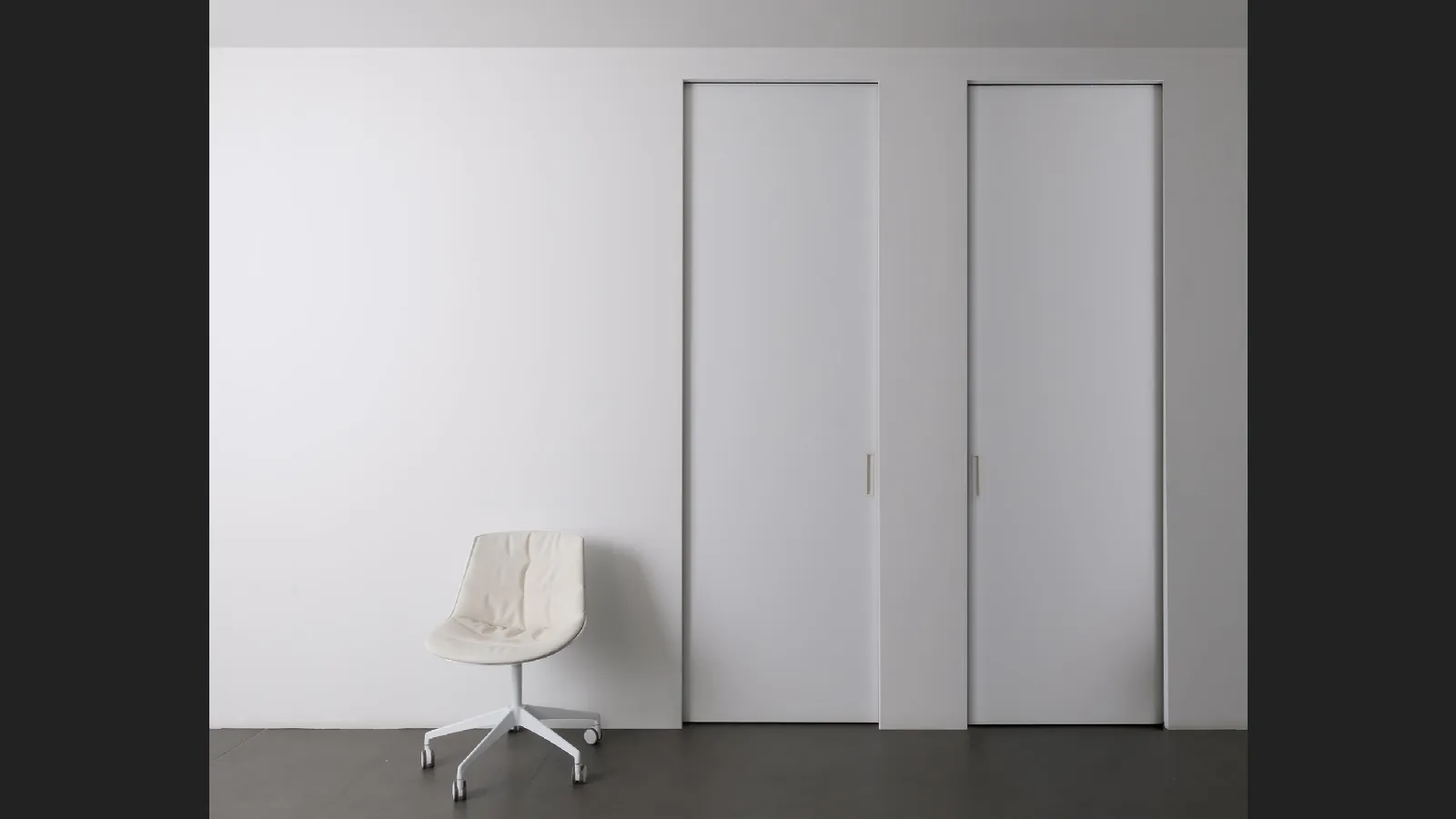 Porta per interni scorrevole Quadra in laccato Bianco di Albed
