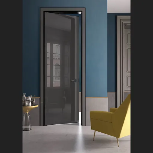 Porta per interni Ri Trait in Vetro con telaio in alluminio di Albed