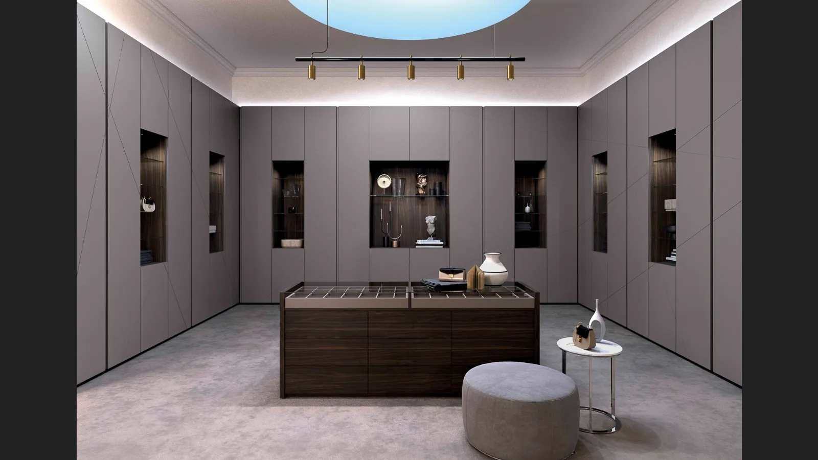 Armadio con ante battenti Decor Shangai Grafite di Olivieri