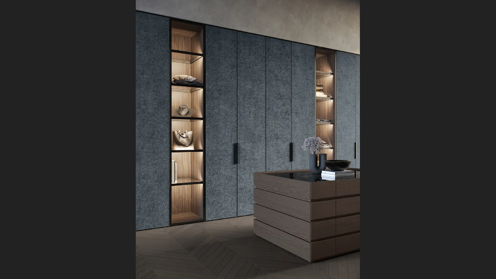 Armadio con ante battenti Fab Denim di Olivieri