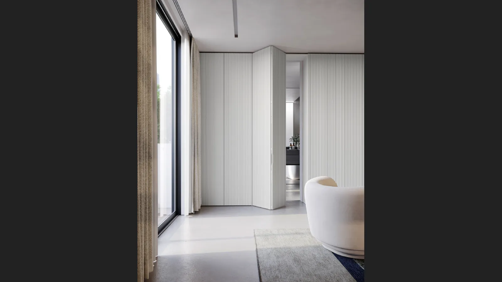 Armadio con porte a soffietto Style Quarzo di Olivieri