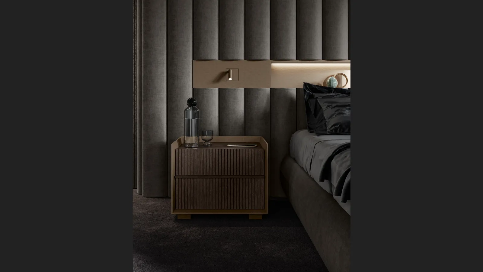 Comodino Dress Code Rovere Moka di Olivieri