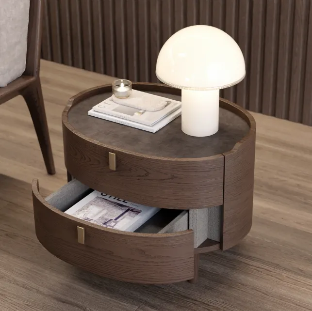 Comodino Kalè Rovere Moka di Olivieri