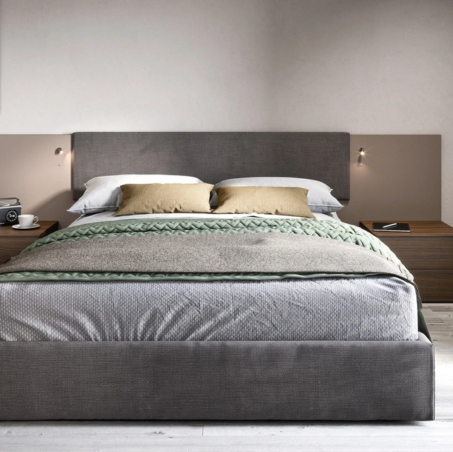 Letto in tessuto con testiera Cardiff di Cinquanta3