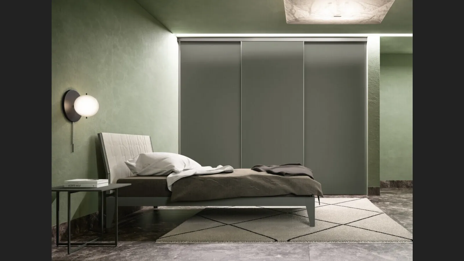 Letto con testiera Fold di Zalf