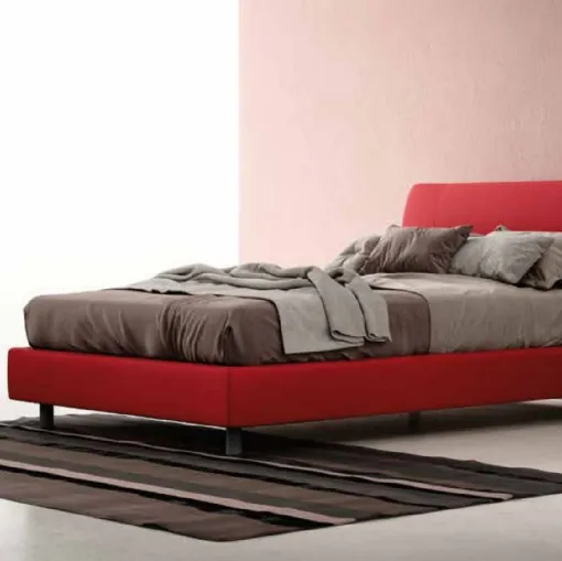 Letto in tessuto con testiera Spoon di Zalf