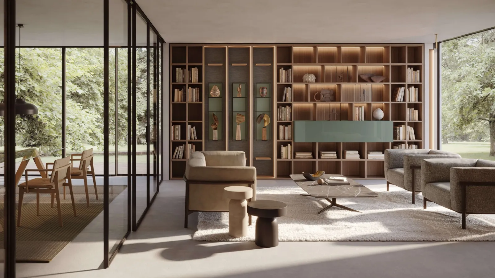 Libreria in legno Selecta di Lema