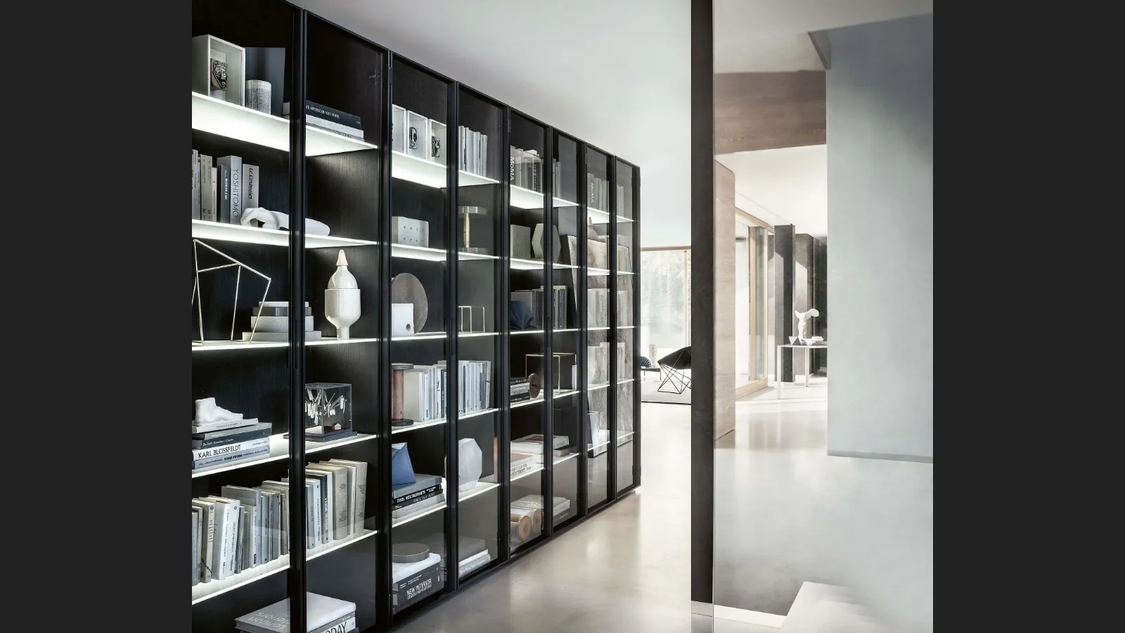 Libreria divisoria Selecta in legno di Lema