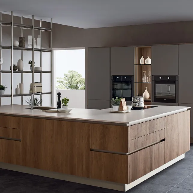 Libreria divisoria in metallo finitura bronzo Tribeca 05 di Veneta Cucine