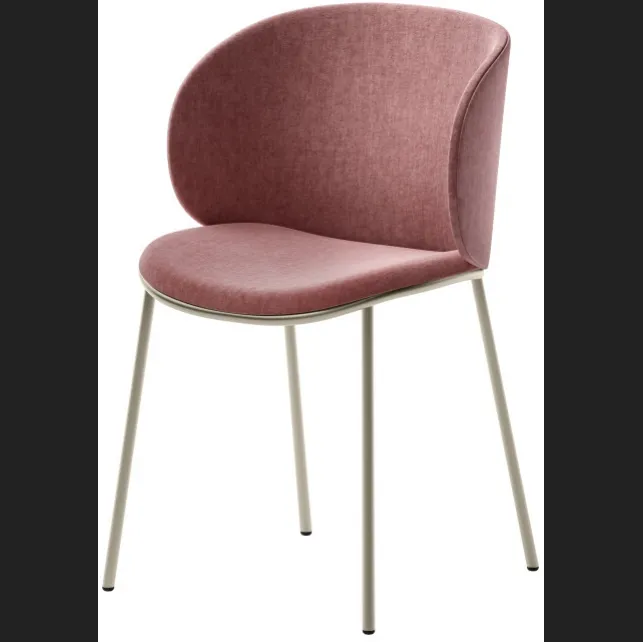 Sedia Fluffy in tessuto imbottito e struttura in metallo di Veneta Cucine
