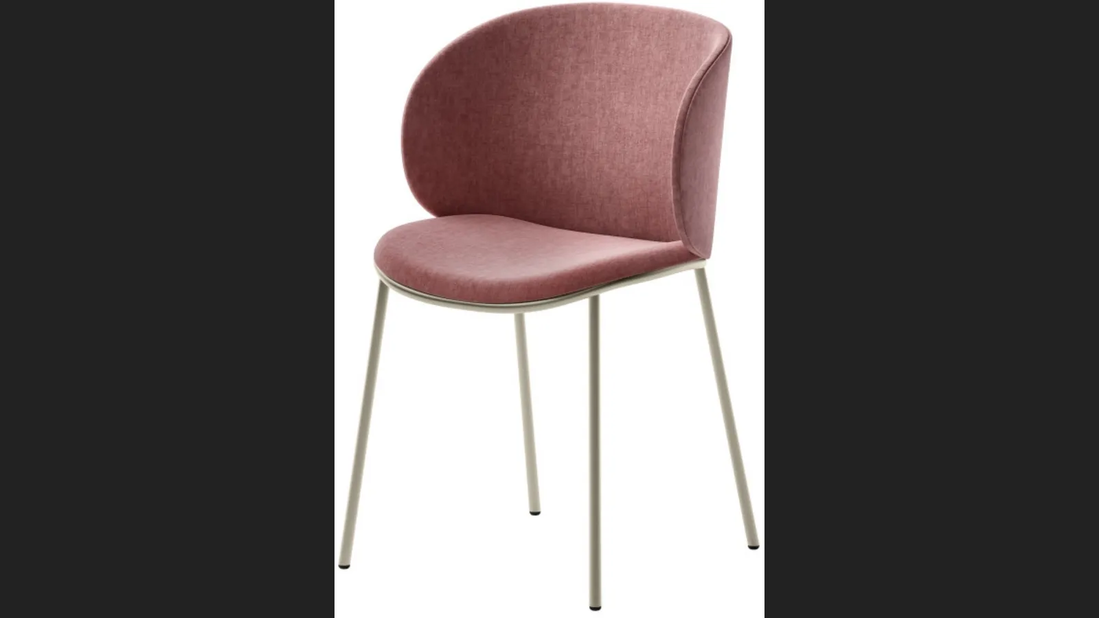 Sedia Fluffy in tessuto imbottito e struttura in metallo di Veneta Cucine