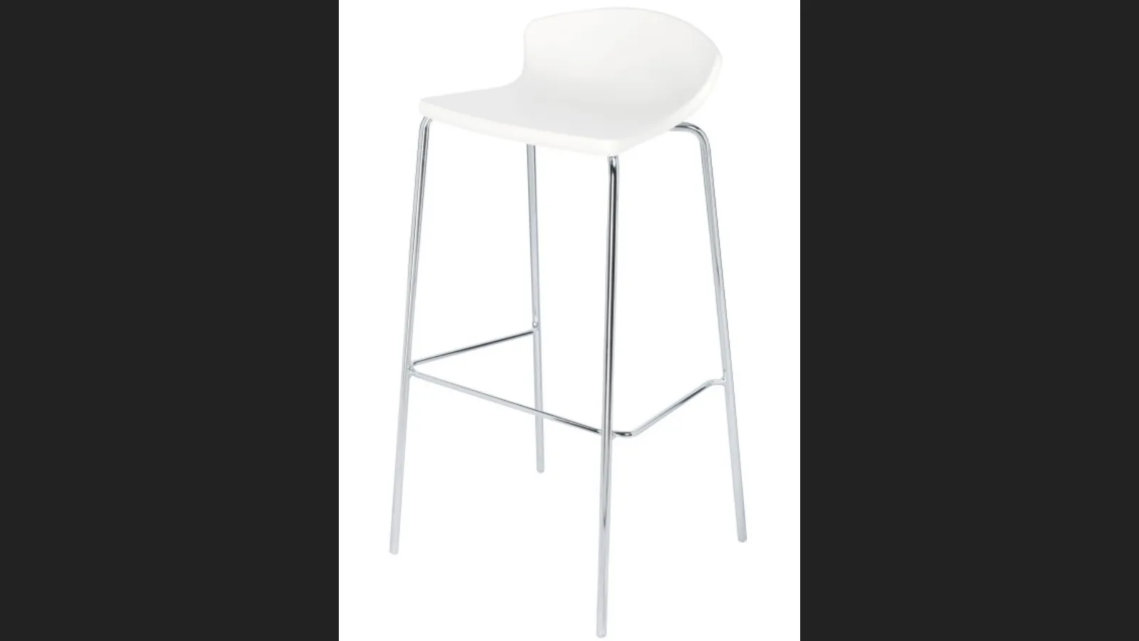 Sgabello Simply con seduta in tecnopolimero e base in metallo di Veneta Cucine