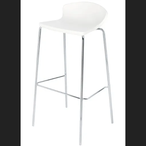 Sgabello Simply con seduta in tecnopolimero e base in metallo di Veneta Cucine