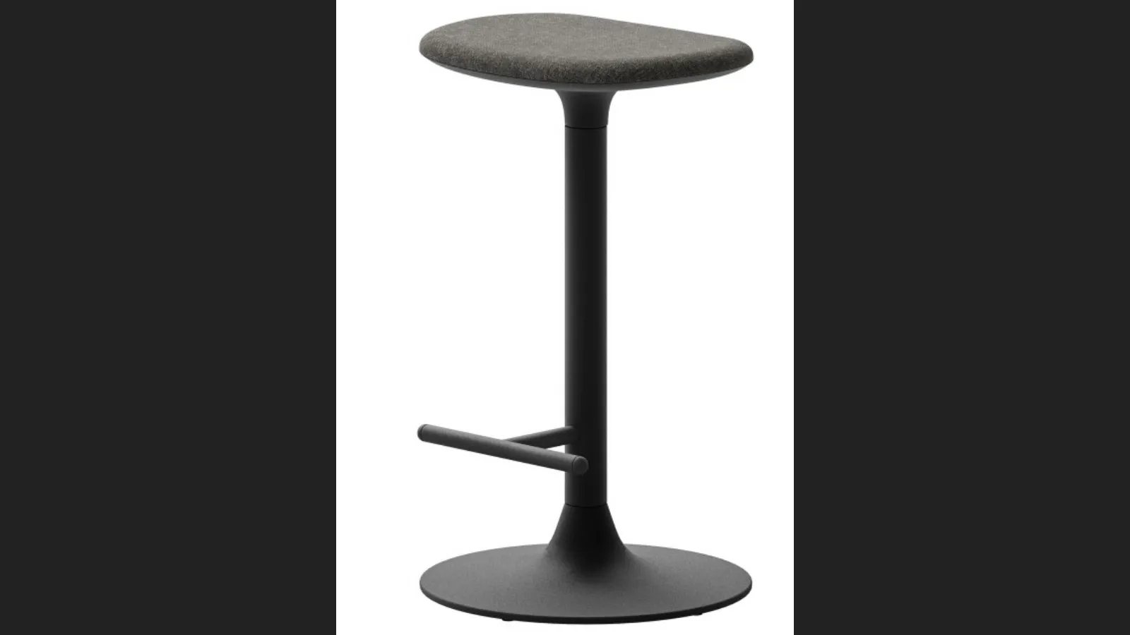 Sgabello Spool in tessuto con struttura in metallo di Veneta Cucine