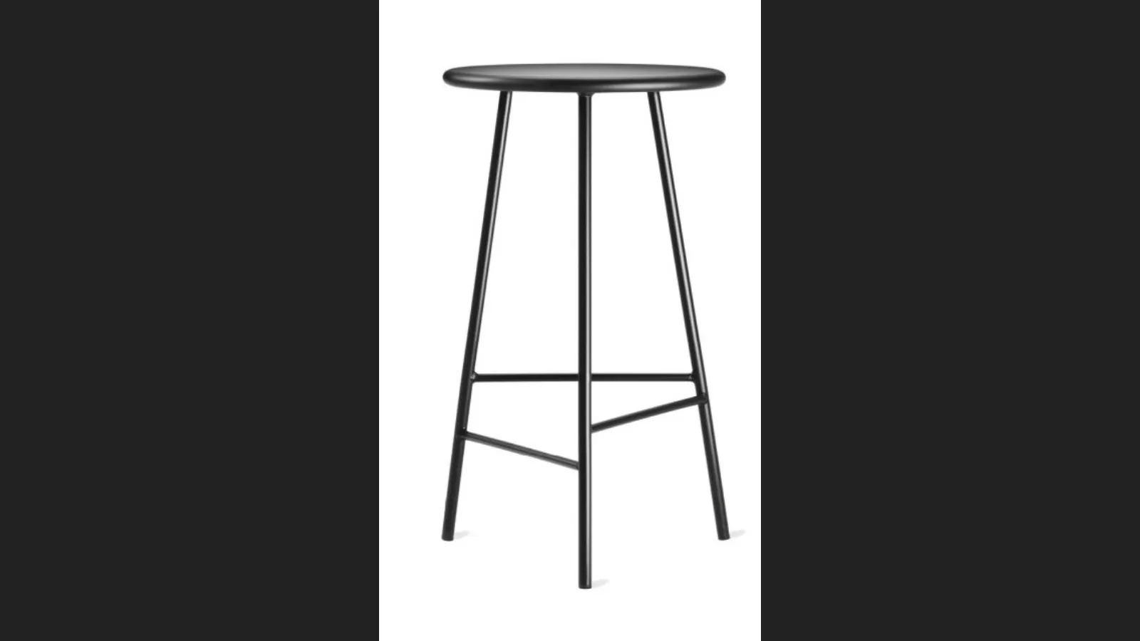 Sgabello Trinity in frassino laccato con struttura in metallo verniciato di Veneta Cucine