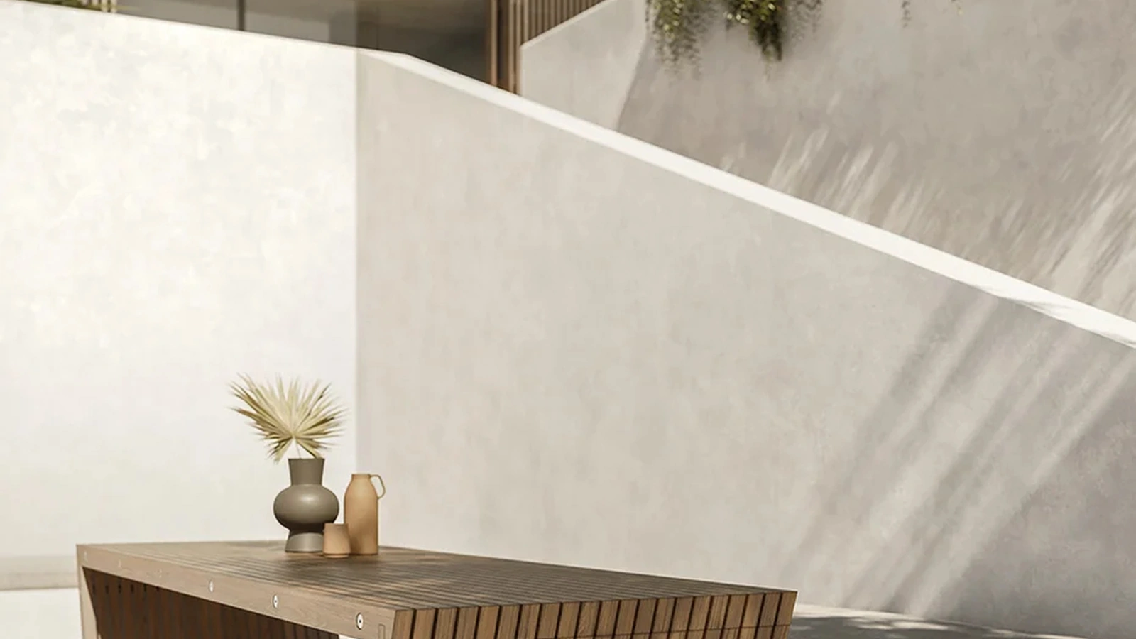 Tavolo Project 08 in listelli di frassino massello di Modulnova