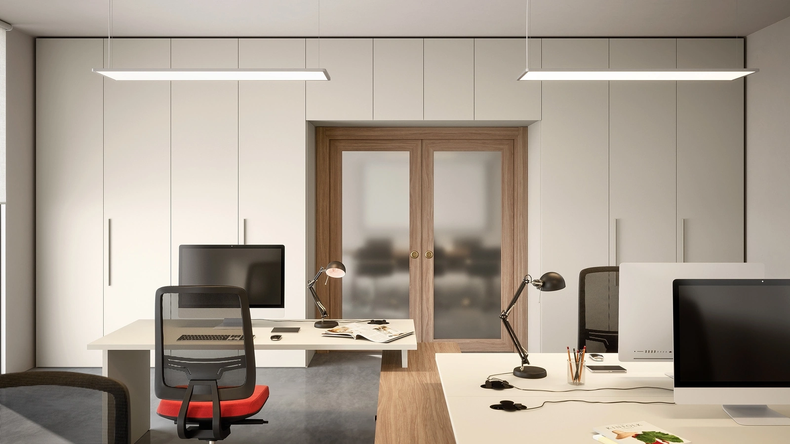 Armadio per Ufficio a ponte con varco 06C in melaminico di Cinquanta3