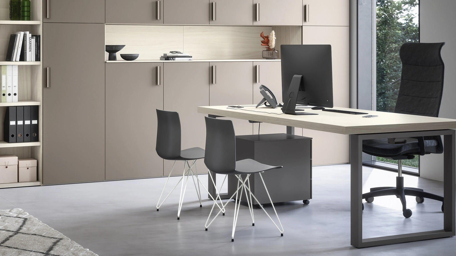 Sedia Ospiti in tessuto con gambe in metallo Sneek di Cinquanta3